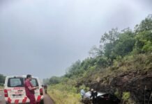 Santa Ana: un automovilista resultó herido tras despistar en la Ruta Nacional 12